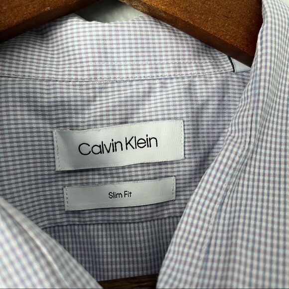 Calvin Klein Men’s Slim Fit Plaid Shirt - Picture 5 of 10